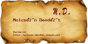 Molcsán Deodát névjegykártya